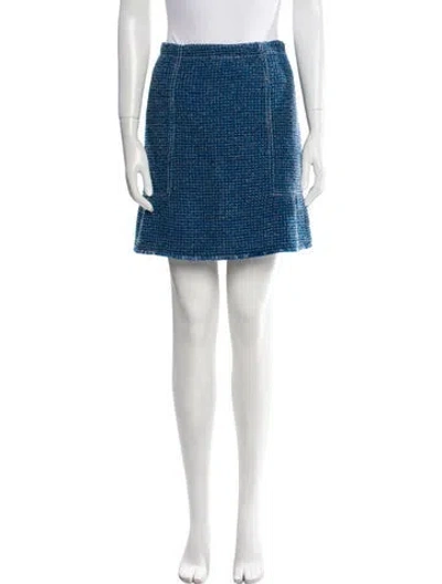 Pre-owned Sandro Tweed Pattern Mini Skirt