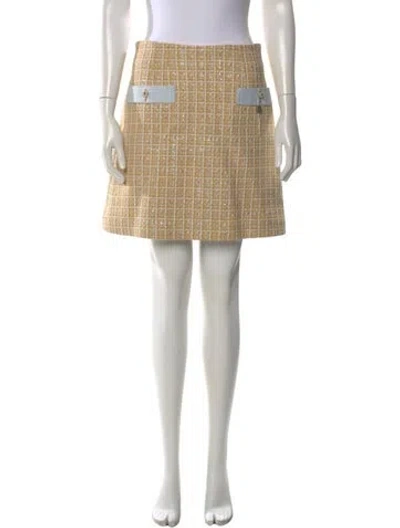 Pre-owned Sandro Tweed Pattern Mini Skirt