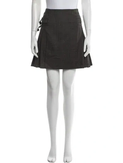 Pre-owned Sandro Tweed Pattern Mini Skirt In Black