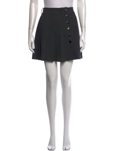 Pre-owned Sandro Tweed Pattern Mini Skirt In Blue