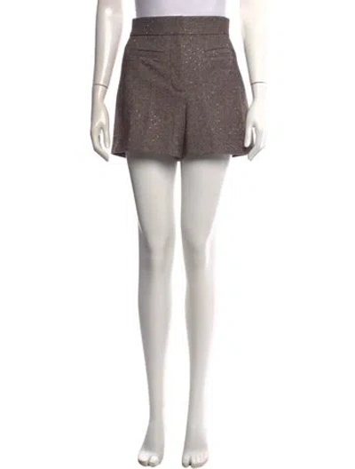Pre-owned Sandro Tweed Pattern Mini Skirt In Gray