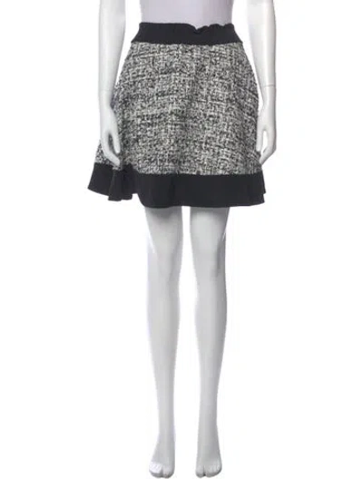 Pre-owned Sandro Tweed Pattern Mini Skirt In Multi