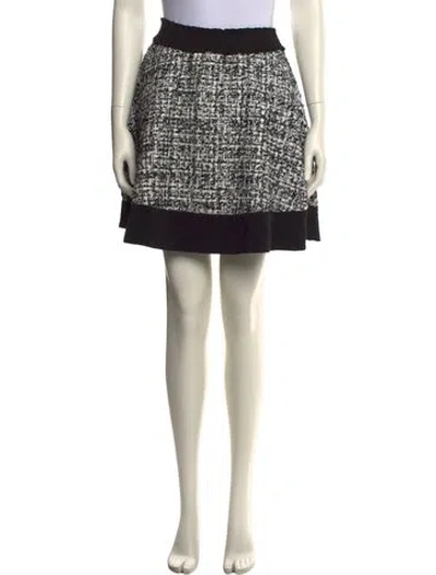 Pre-owned Sandro Tweed Pattern Mini Skirt In Neutral