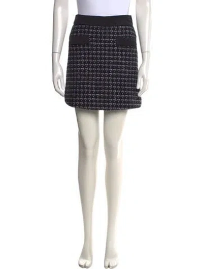 Pre-owned Sandro Tweed Pattern Mini Skirt In Neutral