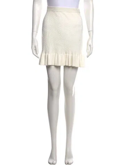 Pre-owned Sandro Tweed Pattern Mini Skirt In Neutrals