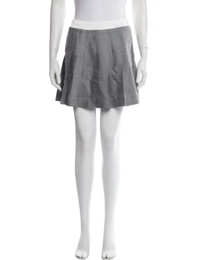 Pre-owned Sandro Tweed Pattern Mini Skirt W/ Tags In Silver