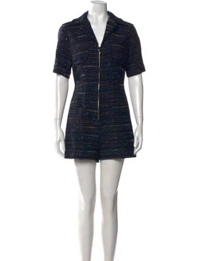 Pre-owned Sandro Tweed Pattern Romper W/ Tags