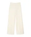 Sandro Tweed Rhinestone-covered Pants In White