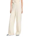 Sandro Tweed Rhinestone-covered Pants In Ecru