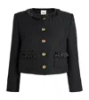 Sandro Ruffle Embellished Blazer In Black