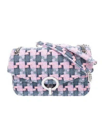 Pre-owned Sandro Tweed Shoulder Bag In Blue