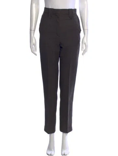 Pre-owned Sandro Tweed Straight Leg Pants In Grey