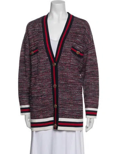 Pre-owned Sandro Tweed Striped Sweater In Multi