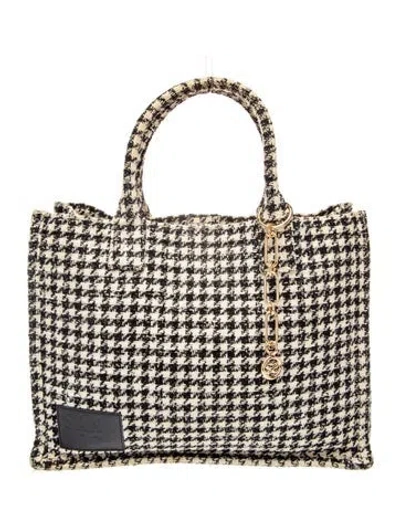 Pre-owned Sandro Tweed Tote In Black/neutrals