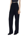 Sandro Tweed Wide Leg Pants In Black