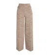 Sandro Decorative Tweed Trousers In Brown