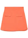 Sandro Twill Mini Skirt In Orange