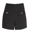 Sandro Twin-flap Mini Skirt In Black