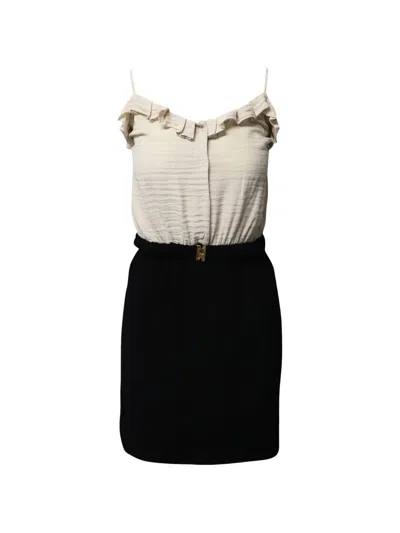 Pre-owned Sandro Two-piece Ruffled Dress In Black