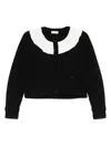 Sandro Two-tone Cardigan In Black