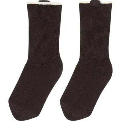 Sandro Two-tone Knee-high Socks In Brown