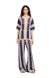 Sandro Palmas Striped Open-knit Cardigan