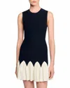 Sandro Two Tone Knit Mini Dress In Multi