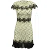 Sandro Two-tone Lace Dress In White And Black Polyester In White