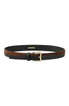 Sandro Womens Bruns Two-toned Leather Belt In Brown