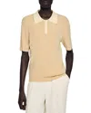 Sandro Buttoned Polo Shirt In Yellow