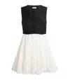 Sandro Two-tone Tailored Mini Dress In Black