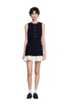 Sandro Tweed Mini Dress In Black