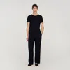 Sandro Two-tone Patch T-shirt In Black