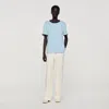 Sandro Two-tone Patch T-shirt In Blue