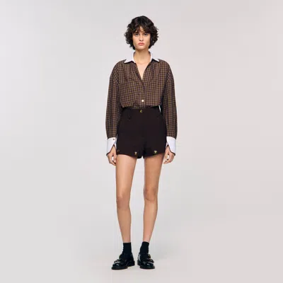 Sandro Two-tone Plaid Shirt