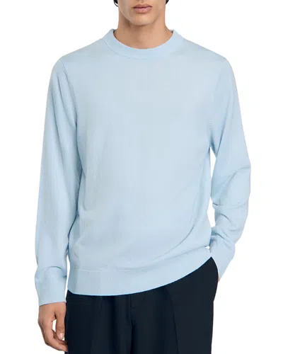 Sandro Unisex Industrial Cashmere Sweater In Baby Blue