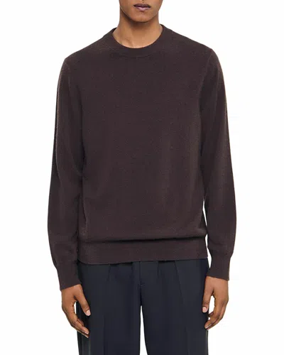 Sandro Unisex Industrial Cashmere Sweater In Burgundy