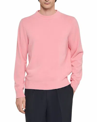Sandro Unisex Industrial Cashmere Sweater In Pink
