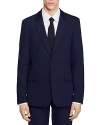 Sandro Unstructured Jacket In Navy Blue