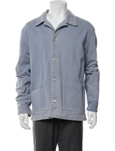 Pre-owned Sandro Utility Jacket In Blue