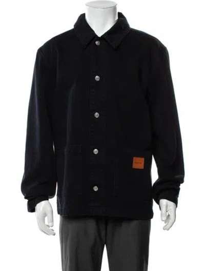Pre-owned Sandro Utility Jacket In Blue