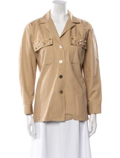 Pre-owned Sandro Utility Jacket In Brown