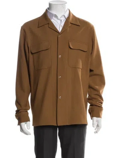 Pre-owned Sandro Utility Jacket In Brown