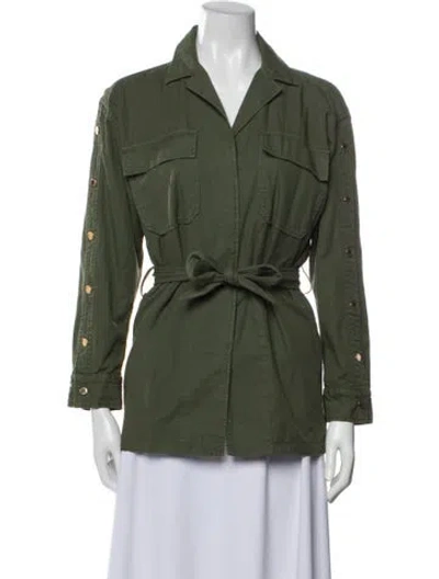 Pre-owned Sandro Utility Jacket In Green