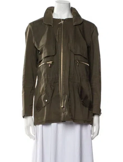 Pre-owned Sandro Utility Jacket In Green