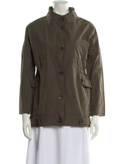Pre-owned Sandro Utility Jacket In Green