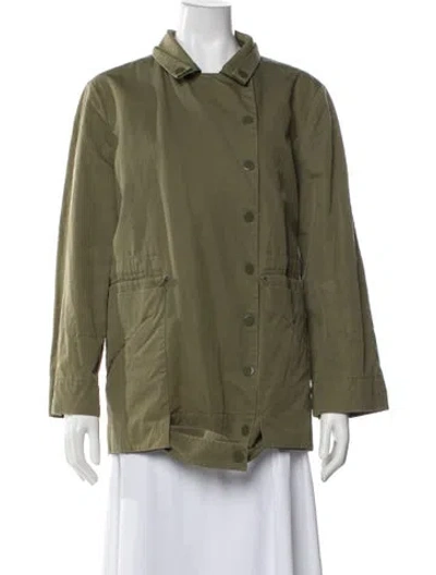 Pre-owned Sandro Utility Jacket In Green