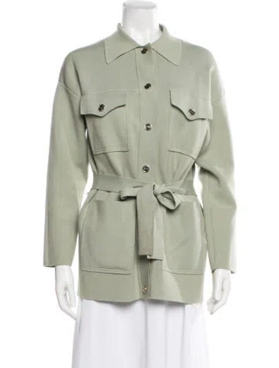Pre-owned Sandro Utility Jacket In Green