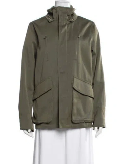 Pre-owned Sandro Utility Jacket In Green