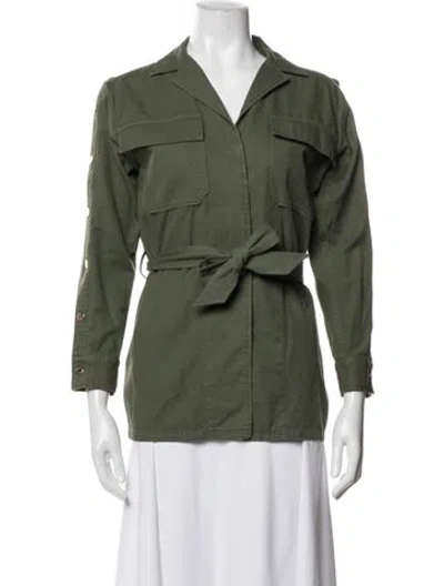 Pre-owned Sandro Utility Jacket In Green